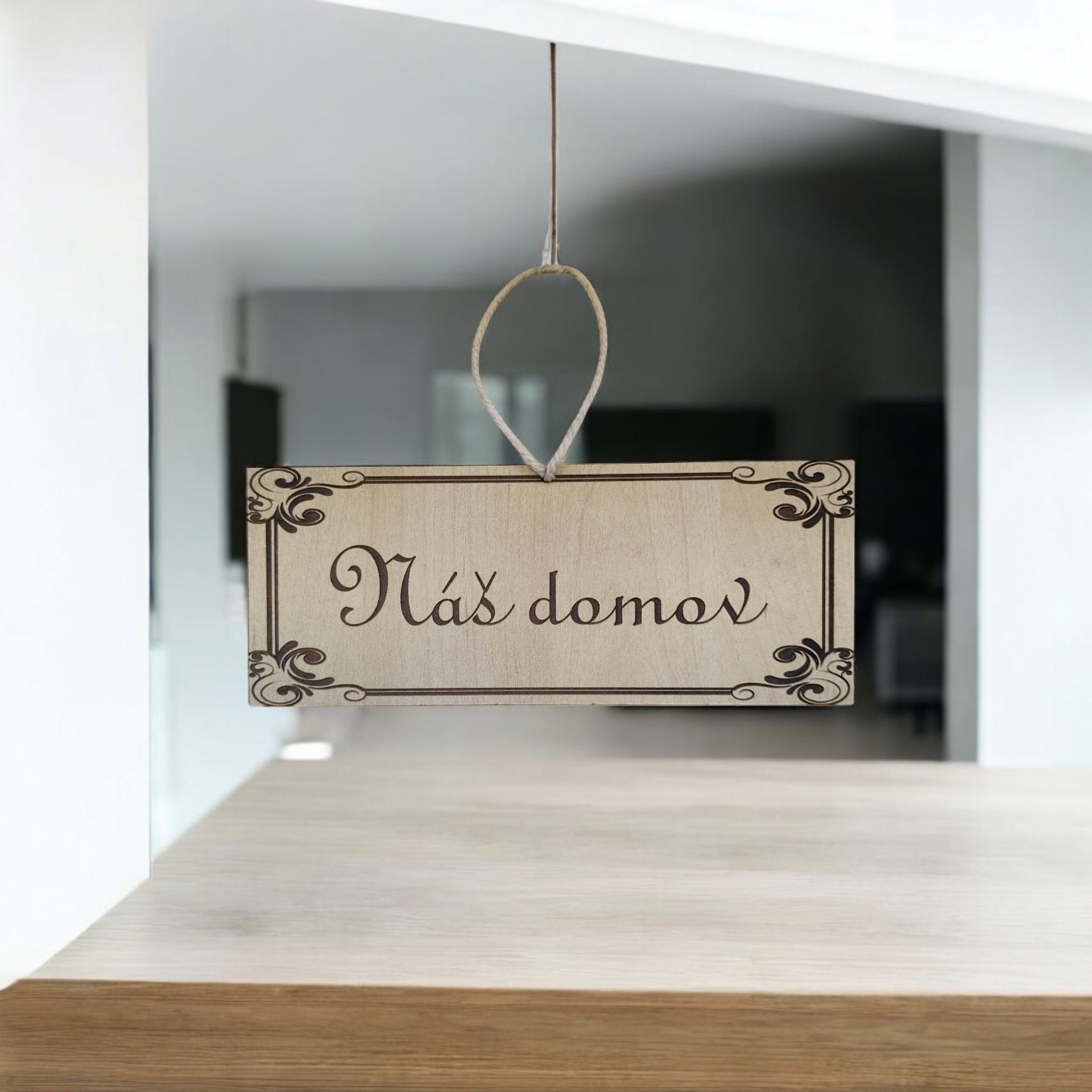 Drevená tabuľka - Náš domov