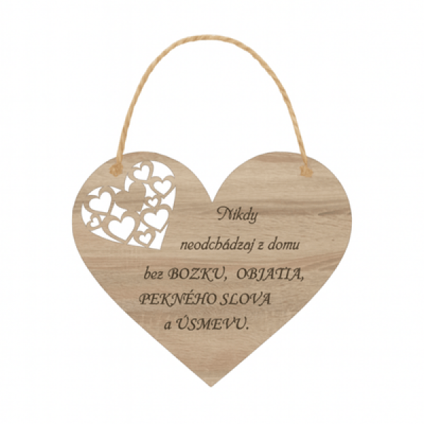 Drevené srdce – Nikdy neodchádzaj bez bozku