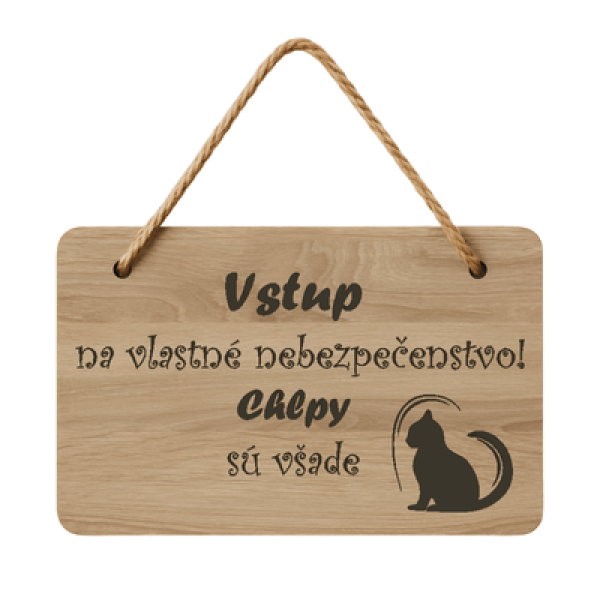 Drevená tabuľka - Mačky