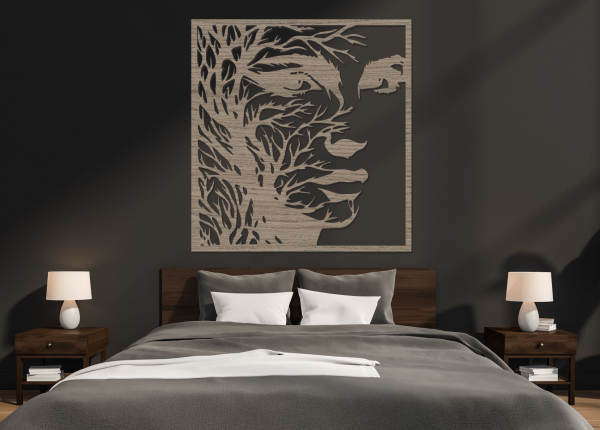 Drevený obraz na stenu – Tvár emócie