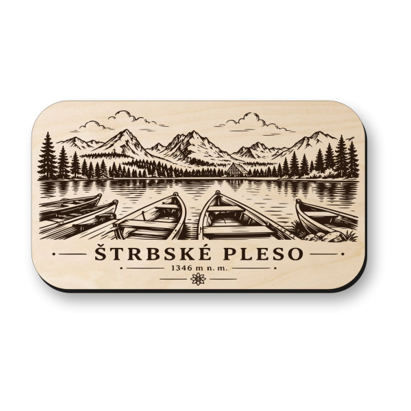 Drevená magnetka Štrbské Pleso - Vysoké Tatry
