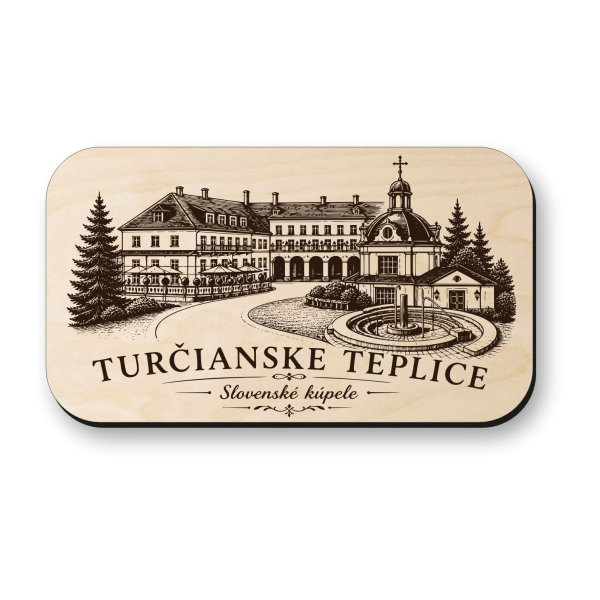 Drevená magnetka Turčianske Teplice - Slovenské kúpele